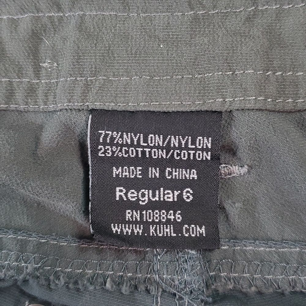 Kuhl Forester Convertible Zip-Off Full-Length to Capri Pants Size 6 Gray/Green - Picture 14 of 14